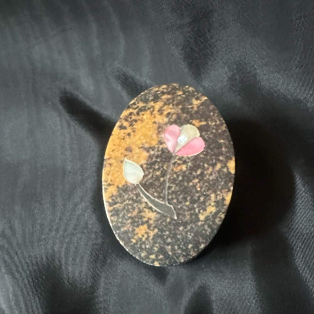 Vintage Fetco Soapstone Jewelry/Trinket Box